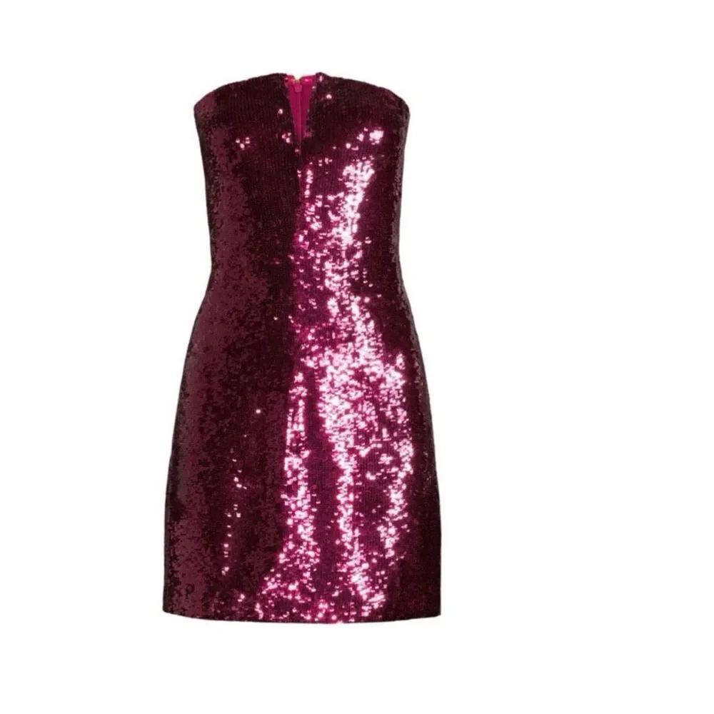 NWT Ramy Brook “Skyla” mini sequin dress in plumberry Size 6
